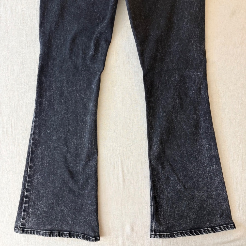 KanCan Amirah Ultra High Rise Flare Jeans 15/31 Black Acid Wash Y2K - Picture 9 of 9